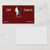 蝶の女性の顔 名刺 (正面/裏面)