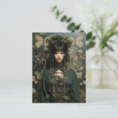 蝶の女性はがき ポストカード (スタンド正面)