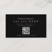 蝶の女性メイクアップフェイスペインティングQRコード 名刺 (裏面)