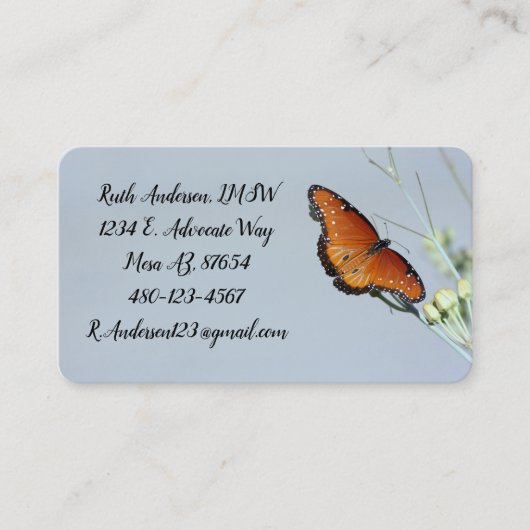 蝶の女王 名刺 (正面)