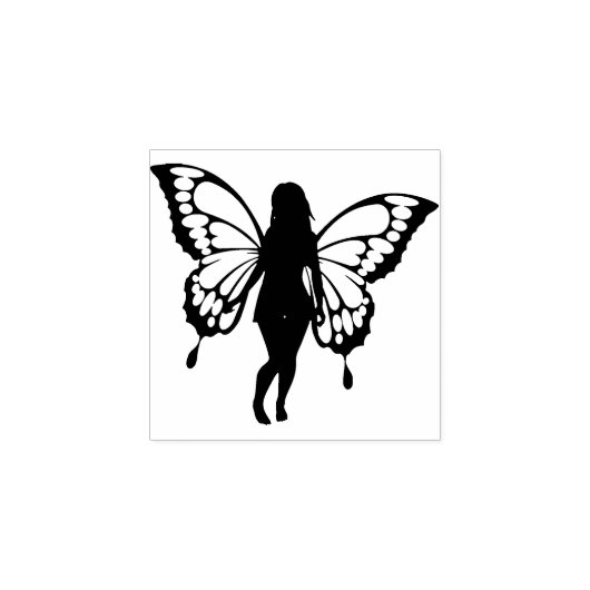 蝶の女 ラバースタンプ (インプリント)