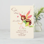 蝶の妖精の誕生日パーティー招待状 招待状 (スタンド正面)