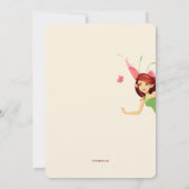 蝶の妖精の誕生日パーティー招待状 招待状 (裏面)