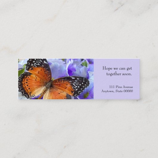 蝶の妖精の霊花母 スキニー名刺 (裏面)