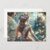 蝶の妖精 ポストカード (正面/裏面)