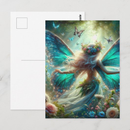 蝶の妖精 ポストカード (正面/裏面)