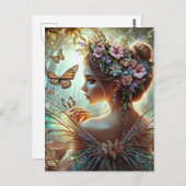 蝶の妖精 ポストカード (正面/裏面)