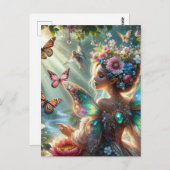 蝶の妖精 ポストカード (正面/裏面)