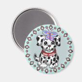 蝶の子犬 マグネット (正面/裏面)