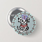 蝶の子犬 缶バッジ (正面&裏面)