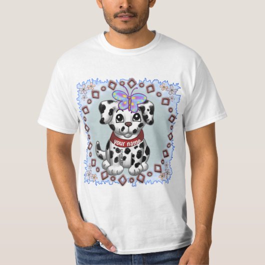 蝶の子犬 Tシャツ (正面)