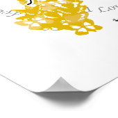 蝶の小児癌リボン ポスター (角)