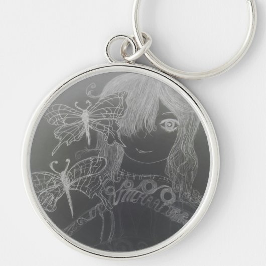 蝶の少女 キーホルダー (正面)