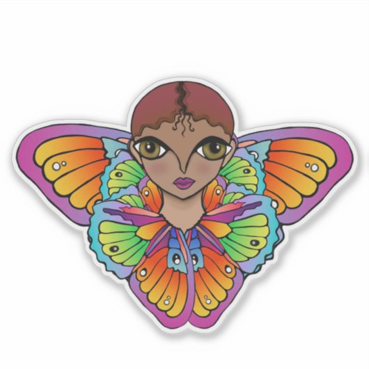 蝶の少女 シール (正面)