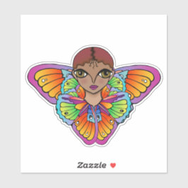 蝶の少女 シール