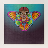 蝶の少女 ジグソーパズル (縦)