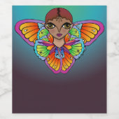 蝶の少女 ワインラベル (シングルラベル)