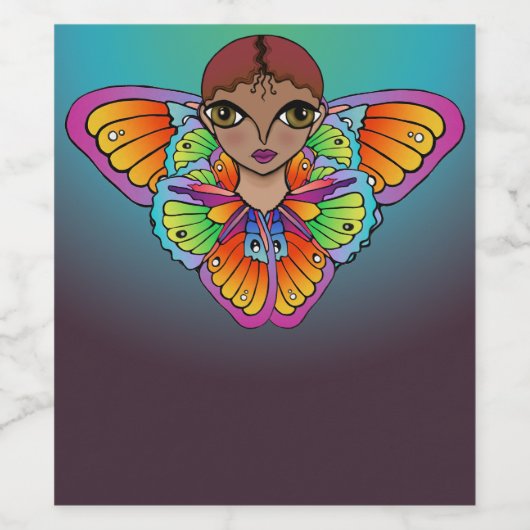 蝶の少女 ワインラベル (シングルラベル)