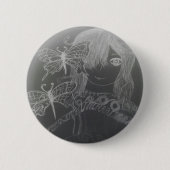 蝶の少女 缶バッジ (正面)