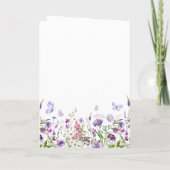 蝶の山の花感謝していお前が折り畳んだグリーティングカード カード (裏面)