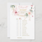 蝶の山花と彼はゲームを言った 招待状 (正面)