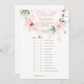 蝶の山花と彼はゲームを言った 招待状 (正面/裏面)