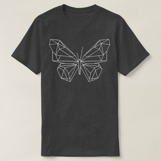 蝶の幾何学的なかわいい贈り物 Tシャツ (デザイン正面)