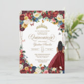 蝶の庭のバーガンディの花のキンチアニエラ 招待状 (スタンド正面)