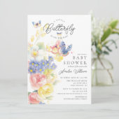 蝶の庭のベビーシャワー招待状 招待状 (スタンド正面)