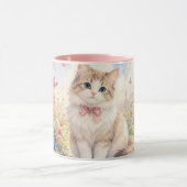 蝶の庭の子猫マグカップ マグカップ (中央)