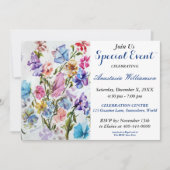 蝶の庭パーティーイベント招待 招待状 (正面)