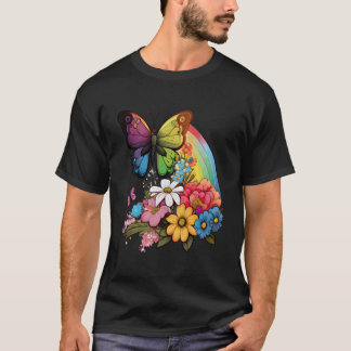 蝶の庭 昆虫 可愛い Tシャツ