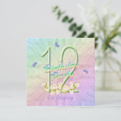 蝶の庭 12歳の誕生日パーティー招待状 招待状 (スタンド正面)