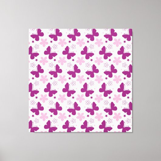 蝶の引き伸ばしキャンバス印刷 キャンバスプリント (正面)