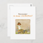 蝶の引用文を忘れないやる気を起こさせるで ポストカード (正面/裏面)