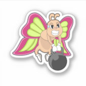 蝶の強さの訓練ダンベル シール (正面)