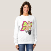 蝶の強さの訓練ダンベル スウェットシャツ (正面フル)