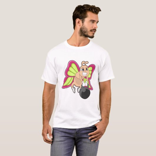 蝶の強さの訓練ダンベル Tシャツ (正面フル)