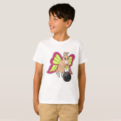 蝶の強さの訓練ダンベル Tシャツ (正面フル)