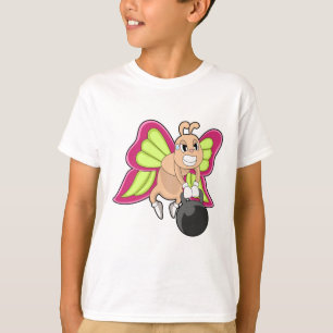 蝶の強さの訓練ダンベル Tシャツ