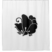 蝶の形をしたギンバイカ シャワーカーテン (正面)