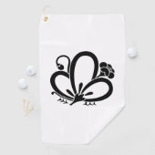 蝶の形をしたシャドーなプラムブロッサムゴルフタオル ゴルフタオル (インサイチュ)