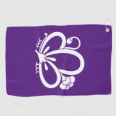 蝶の形をした影の梅 ゴルフタオル (横)