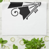 蝶の形をした扇子（あげは） キッチンタオル (折り畳み)