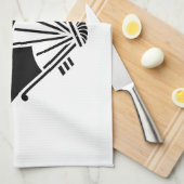 蝶の形をした扇子（あげは） キッチンタオル (四つ折り)