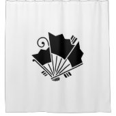 蝶の形をした扇子（あげは） シャワーカーテン (正面)
