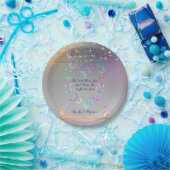 蝶の形ハートパステルカラー ペーパープレート (パーティー)