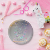 蝶の形ハートパステルカラー ペーパープレート (パーティー)