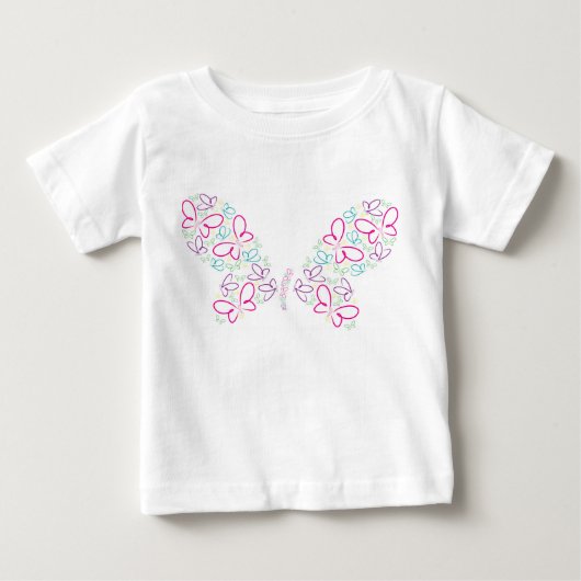 蝶の形 ベビーTシャツ (正面)