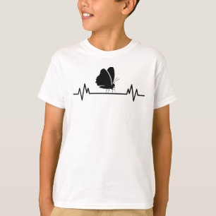 蝶の心おもしろい臓昆虫の贈り物 Tシャツ